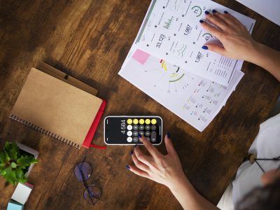 top-view-woman-working-as-economist